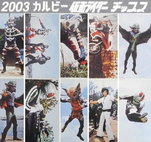 カルビー 2003仮面ライダーチップス「ライダーカード色々10枚セット【Q】」No.289 必殺技の秘密他 ※開封品