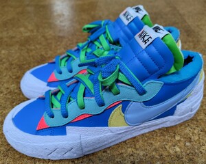 NIKE BLAZER LOW sacai KAWS 未使用 室内試着のみ ”Neptune Blue” 27cm US 9 ナイキ DM7901-400 ブレーザー 黒タグ サカイ カウズ