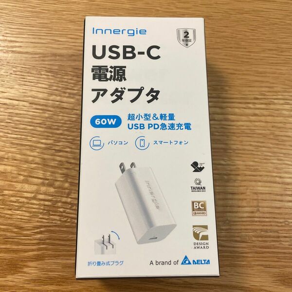 Innergie USB-C 電源アダプタ C6 60W Type C PD 超小型 軽量 充電器