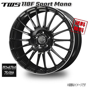 TWS TWS 118F Sport Mono グラファイトブラック／フランジカット? 19インチ 5H112 9.5J+50 4本 66.5 業販4本購入で送料無料