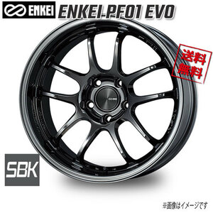 ENKEI エンケイ PF01 EVO SBK 18インチ 5H114.3 9.5J+35 1本 75 業販4本購入で送料無料