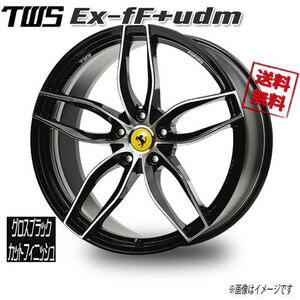 TWS TWS Ex-fF+udm グロスブラックカットフィニッシュ 20インチ 5H114.3 11.5J+71.6 1本 業販4本購入で送料無料