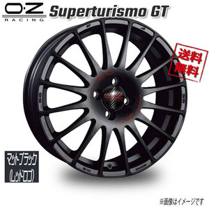 OZレーシング OZ Superturismo GT マットブラック(レッドロゴ) 18インチ 4H100 7J+35 4本 68 業販4本購入で送料無料