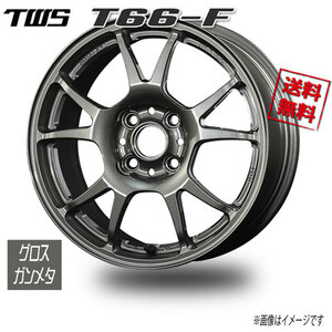 TWS TWS T66-F グロスガンメタ 17インチ 4H100 8J+34 4本 67 業販4本購入で送料無料