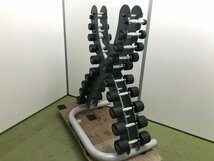 【引取限定】Hammer Strength ハンマーストレングス ダンベル 1kg-10kg 10ペア Xフレームダンベルラック ダンベルツリーセット YD02052N_画像5