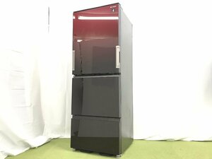美品 シャープ SHARP 冷凍冷蔵庫 350L 左右開き 3ドア プラズマクラスター 自動製氷 脱臭 真ん中冷凍室 SJ-GW35H-R 2022年 TD02058MA