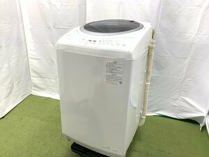 美品 東芝 TOSHIBA ZABOON 縦型洗濯乾燥機 AW-8VM1 上開き 洗濯8kg 乾燥4.5kg 温水洗浄 インバーター搭載 自動おそうじ 2022年製 d02117S