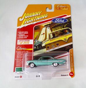 JOHNNY LIGHTNING　ジョニーライトニング　1/64　1961 Chevy Impala SS 409　Arbor Green Poly　シェビー インパラ　グリーン