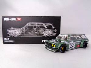 KAIDO★HOUSE　MINIGT　1/64　DATSUN KAIDO 510 WAGON　CARBON FIBER V3　076　ダットサン ワゴン　カーボンファイバー　街道　②