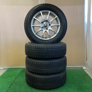 スタッドレス 社外アルミセット 15x6.0J+50 114.3-5H中古品4本【563】