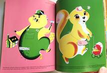 ◆Happy Kitty Bunny Pony 本 イラスト ネコ ウサギ 馬 バンビ ビーバー レトロ ヒツジ リス くま 洋書 60S 70S _画像8