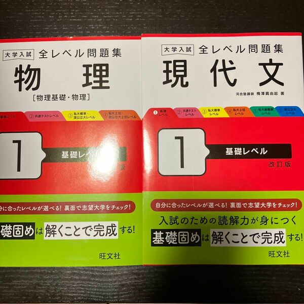 【未使用】大学入試全レベル問題集現代文1 物理1 2冊セット