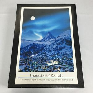 [ 未使用品 ] Impression of Zermatt ツェルマットの夜 スイス 光る ジグソーパズル 1000ピース JIGSAW PUZZLE YANOMAN 景色 夜景 90s