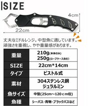 【送料185円】※訳あり※ ロング ノーズ フィッシングプライヤー & ミドル フィッシュグリップ セット|黒×黒|ラインカッター_画像8