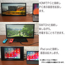 高解像度 フルハイビジョン １７．３インチポータブルモニター HDMI USB Type C イヤホン端子 スピーカー内蔵 IPS 軽量マルチモニター[KT13_画像7