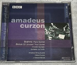 BBC LEGENDS　カーゾン＆アマデウス　ブラームス、シューベルト：ピアノ五重奏曲　2CD