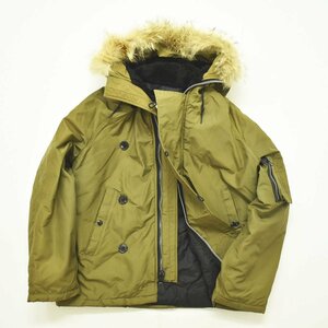 ★USA製 ミリタリー 古着 スピワック SPIEWAK N－2B フライト ジャケット 40 カーキ ゴールデンフリース GOLDEN FLEECE 60／40 裏キルト★