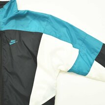 ★90s 銀タグ ヴィンテージ US 古着 ナイキ NIKE ナイロン ジャケット ブラック x ターコイズーブルー 90年代 ビンテージ ストリート★_画像7