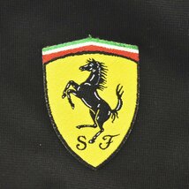 ★コラボ！ プーマ x フェラーリ PUMA FERRARI トラックジャケット L ブラック x レッド スポーツ ジャージ ロゴ 裏起毛 メンズ 古着★_画像5