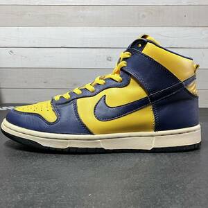 27cm NIKE DUNK HI LE 1998 MICHIGAN 630335-471 ナイキ ダンク ハイカット ミシガン 98’