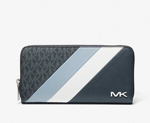 2024最新　日本未発売　MICHAEL Kors Cooper Logo and Striped Smartphone Wallet　高級長財布　本物をお届け♪