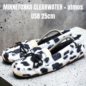 MINNETONKA Minnetonka Dalmatian pattern fwafwa moccasin 25cm atmos special order a Tomos lady's shoes animal pattern 