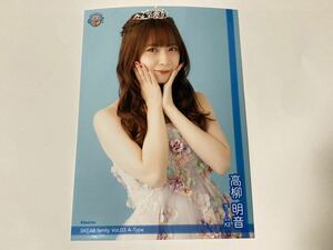 高柳明音 SKE48 Family Vol.03 A-Type 会員限定 生写真 1枚 ドレスa