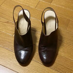 ZARA 厚底ミュール　革　40