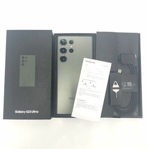 【1円スタート】美品 Galaxy S23 Ultra SM-S918N 256GB グリーン 韓国版 SIMフリー モバイル EF2