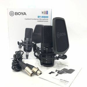 【1円スタート】BOYA ボーヤ BY-M800 ラージダイアフラム コンデンサー マイク 箱付き 音響機器 配信 ボーカル DB0