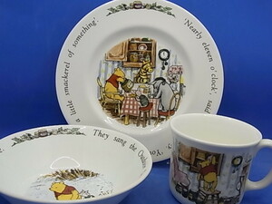 Royal Donton Classic Pooh Bone China [Кубок кружки Plate Bowl] 3 очка британского, сделанного в британском королевском Doulton Disney Shipping 700 ~