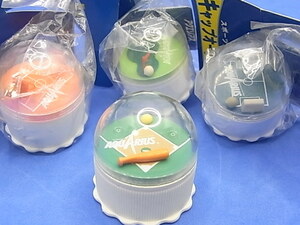 2002 アクエリアス　スポーツ ゲーム付 キャップ オープナー 全4種【野球 サッカー ゴルフ バスケット】ボトルキャップ 非売品　送料￥220