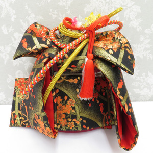  ребенок кимоно для девочки конструкция obi пояс оби мусуби 3 лет для чёрный × orange × золотой Sakura комплект шнур "Семь, пять, три" праздничная одежда ясная погода надеты Mai шт. костюм прекрасный товар 