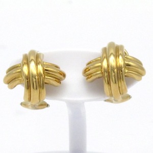 TIFFANY&Co. Tiffany signature Cross earrings Au 750 K18 YG yellow gold jewelry accessory precious metal box attaching 