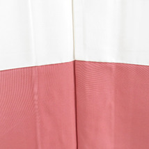 小紋 羽根模様 袷 広衿 ピンク色ｘ白色 正絹 カジュアル着物 仕立て上がり 身丈160cm_画像9