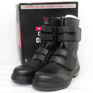 DONKEL COMMAND ラバー2層底安全靴 半長靴マジックタイプ JIS T8101革製S種E・F合格 27.0cm 3E相当 ブラック 外箱イタミあり R2-54 未着用
