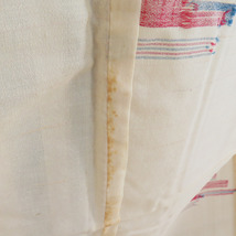 ウール着物 サマーウール 単衣 ベージュ色 幾何学柄 織り文様 広衿 夏用 カジュアルきもの 仕立て上がり 身丈157cm_画像6