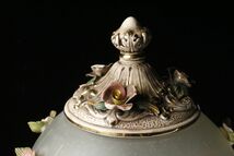 【LIG】イタリア製 花図 スタンドランプ 特大72㎝ 陶器 西洋美術 アンティーク [.Y]24.1_画像3