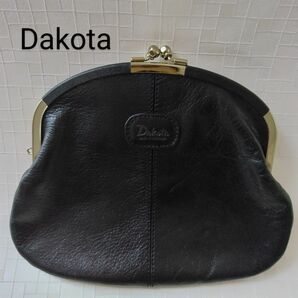 Dakota ダコタ がま口財　布財布　ウォレット　黒　レザー