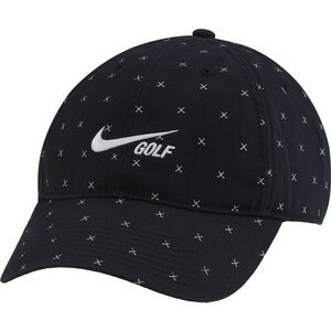 NIKE GOLF worn te-ji86 cap hat black Cross 57cm-59cm Nike Golf CAP dry Fit DA3388-010