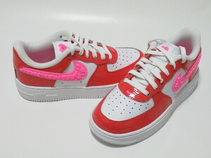 NIKE FORCE 1 LV8 1 PS 白 赤 ピンク ハート 20cm ナイキ フォース1 バレンタインデー キッズ FD1032-600