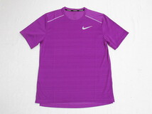 NIKE DRI FIT マイラー s/s トップ 紫 L ナイキ ランニング 半袖 Tシャツ ドライフィット スポーツ アウトドア AJ7566-552_画像1