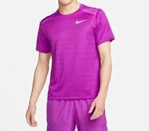 NIKE DRI FIT マイラー s/s トップ 紫 L ナイキ ランニング 半袖 Tシャツ ドライフィット スポーツ アウトドア AJ7566-552_画像4