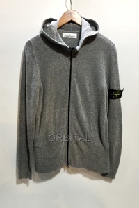 代官山)STONE ISLAND ストーンアイランド 国内正規 6815535B5 ニット パイルパーカー グレー サイズS