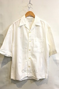 二子玉) LEMAIRE ルメール JINGHI SAS コットン半袖シャツ Short Sleeve Shirt ポーランド製 開襟シャツ メンズ 46 美品