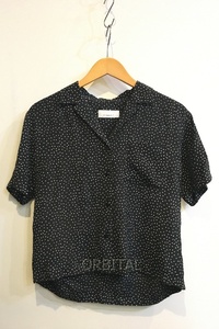 二子玉)PHEENY フィーニー Rayon dot S/S shirt レーヨンドット半袖ブラウス シャツ ブラック Redexi-su S 定価￥19,800-