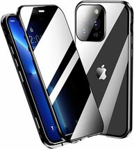 国内発送 ダブル安全ロック付き のぞき見防止 iphone13Pro ケース カメラレンズ保護フィルム アルミバンパー 表裏両面強化ガラス カバー_画像10