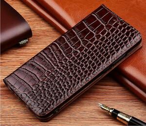  high class cow leather [ crocodile x cow leather ] iPhone 12/12 mini 12pro/12pro max case notebook type black ko leather case stand with function case 