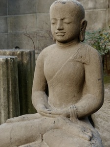 風雨に晒された瞑想僧h44cm 仏像　釈迦如来　仏陀様　0819 未使用　0219