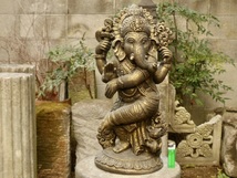 ダンシングガネーシャ h53cm Ganesha 幸福の神　福の神　ヒンドゥー仏像 0212_画像2